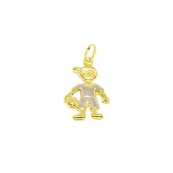 Pingente  Menino Craque da Bola em Ouro 18 Kilates � 25317